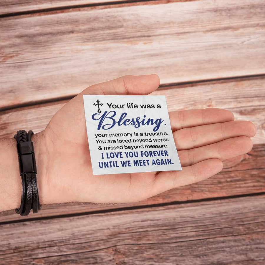 Men's Cross Bracelet - Your Life Was a Men's Cross Bracelet
