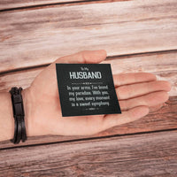Load image into Gallery viewer, To My Man Leather Bracelet, Unique Birthday Gifts for Husband, In Your Arms, I&#39;ve Found My Paradise
