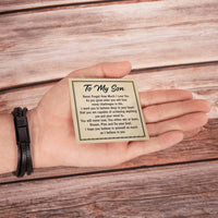 Load image into Gallery viewer, To My Son Bracelet from Mom and Dad, Mother to Son Leather Bracelet, Unique Birthday Day Gifts
