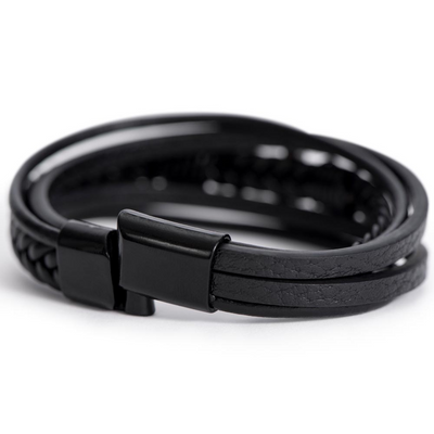 Load image into Gallery viewer, Mother to Son Leather Bracelet, Men Birthday Bracelet for Son from Mom and Dad
