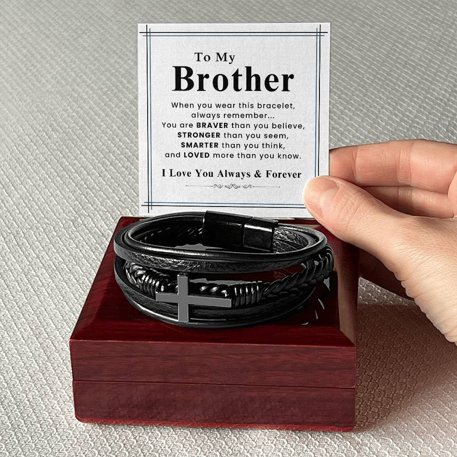 To My Brother Bracelet for Birthday, Unique Gift for Brother Christmas from Sister