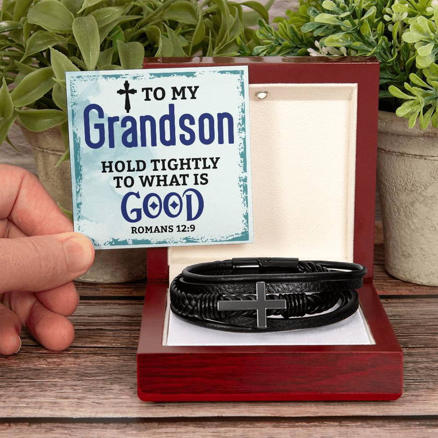 To My Grandson Bracelet from Grandparents, Hold Tightly to What Is Good