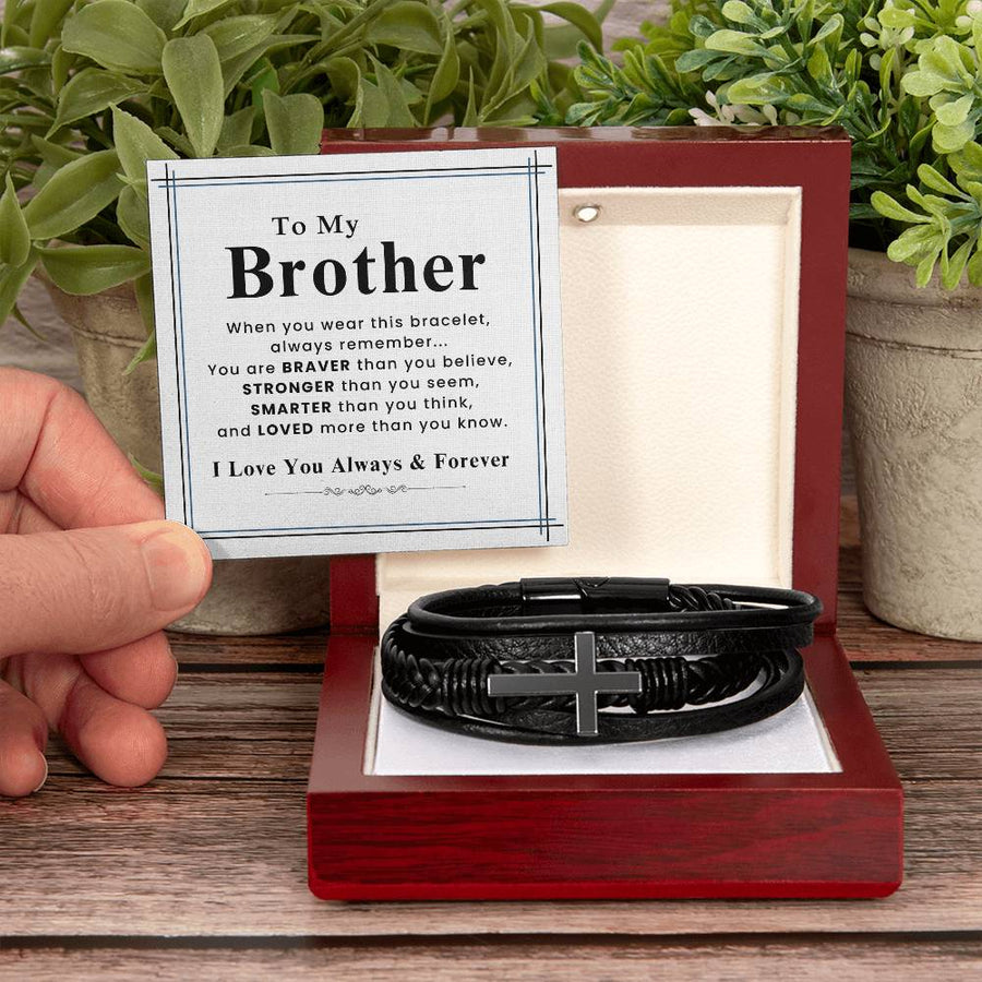 To My Brother Bracelet for Birthday, Unique Gift for Brother Christmas from Sister