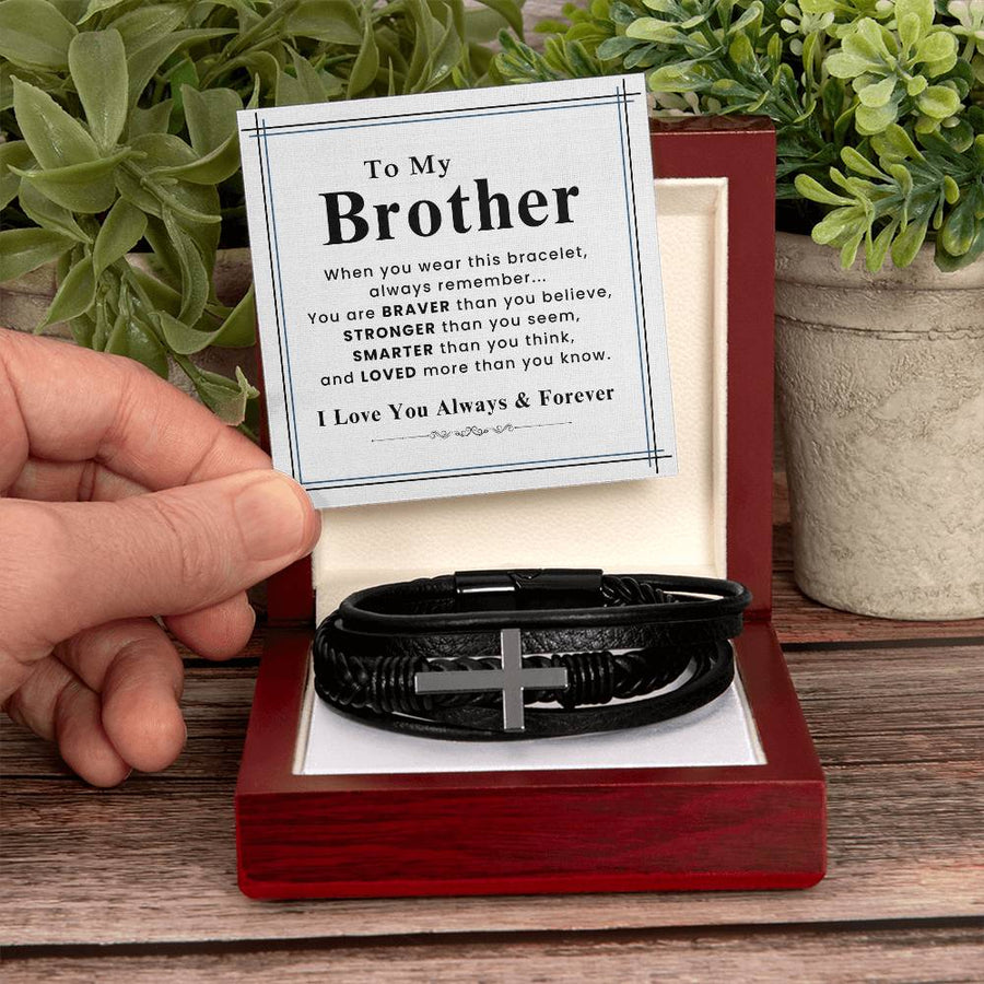To My Brother Bracelet for Birthday, Unique Gift for Brother Christmas from Sister
