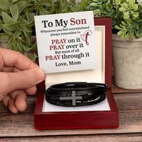 Load image into Gallery viewer, To My Son Bracelet from Mom, Pray on It, Pray Over It, But Most of All Pray Through It
