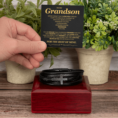 Load image into Gallery viewer, To My Grandson Bracelet, Meaningful Gift for Birthday, Graduation, Christmas from Grandparents
