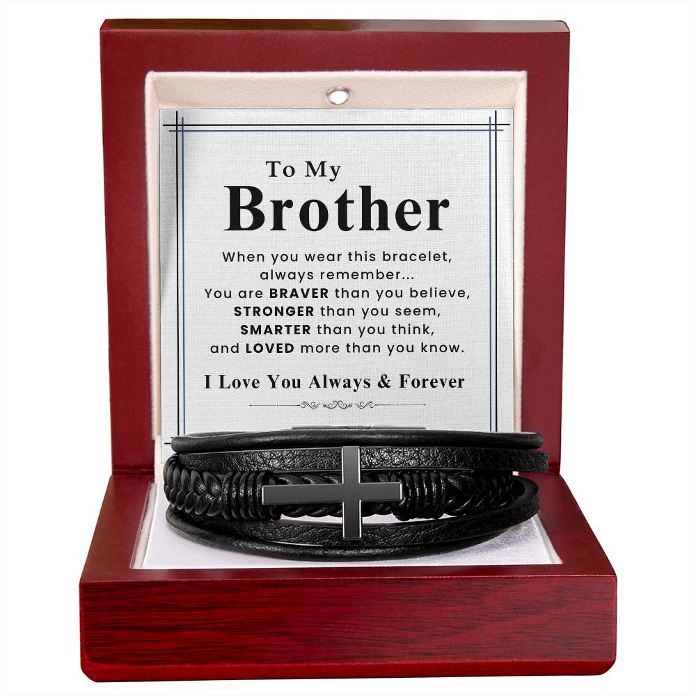 To My Brother Bracelet for Birthday, Unique Gift for Brother Christmas from Sister