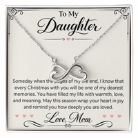 Load image into Gallery viewer, Daughter Christmas Endless Love Necklace from Mom - Warm Wishes &amp; Endless Love

