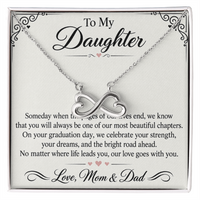 Load image into Gallery viewer, Daughter Graduation Endless Love Necklace from Mom &amp; Dad - Our Love Goes with You
