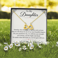 Load image into Gallery viewer, Daughter Graduation Endless Love Necklace from Mom &amp; Dad - Our Love Goes with You
