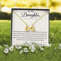 Load image into Gallery viewer, Daughter Christmas Endless Love Necklace from Mom - Warm Wishes &amp; Endless Love
