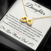 Load image into Gallery viewer, Daughter Graduation Endless Love Necklace from Mom &amp; Dad - Our Love Goes with You
