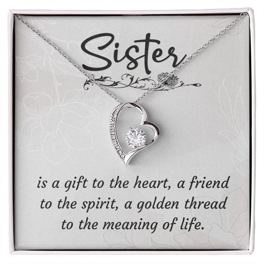 Personalized Gifts for Sister, to My Sister Necklace Gold, Unique Birthday Gifts for Sister