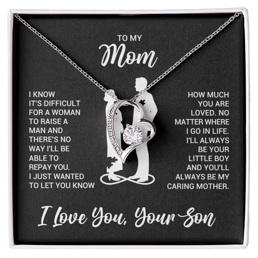 To My Mom Necklace from Son, Necklace for Mother from Son Jewelry Gifts for Mother's Day, Christmas