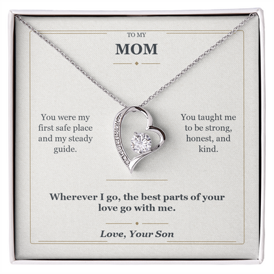 Load image into Gallery viewer, To My Mom Forever Love Necklace from Son | My First Safe Place Gift

