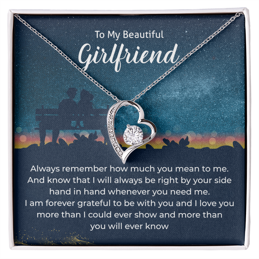 To My Girlfriend Necklace Xmas Gifts, I Love You More Than I Could Show & More Than You Ever Know