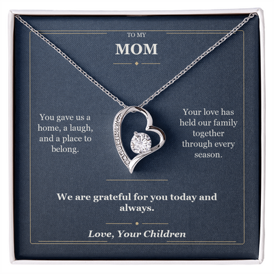 Load image into Gallery viewer, To My Mom Forever Love Necklace from Children | Grateful for You Gift
