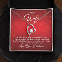 Load image into Gallery viewer, To My Wife Necklace from Husband, All That I Am, or Hope to Be, I Owe It to You
