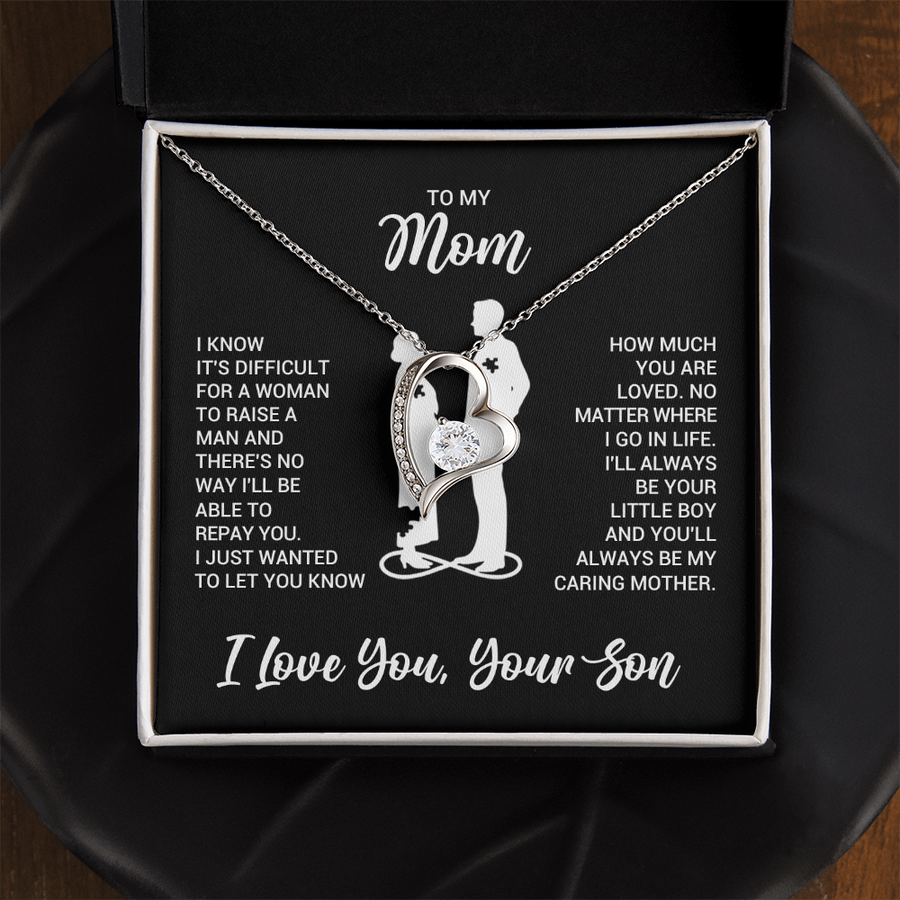 To My Mom Necklace from Son, Necklace for Mother from Son Jewelry Gifts for Mother's Day, Christmas