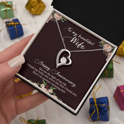 Load image into Gallery viewer, To My Beautiful Wife Necklace from Husband, Happy Anniversary GIfts

