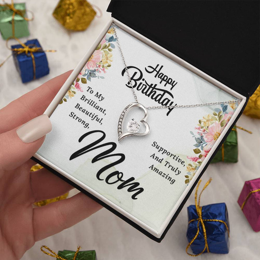 Women Birthday Necklace Mom from Daughter, Women Love Knot Necklace for Mom