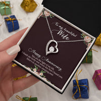Load image into Gallery viewer, To My Beautiful Wife Necklace from Husband, Happy Anniversary GIfts
