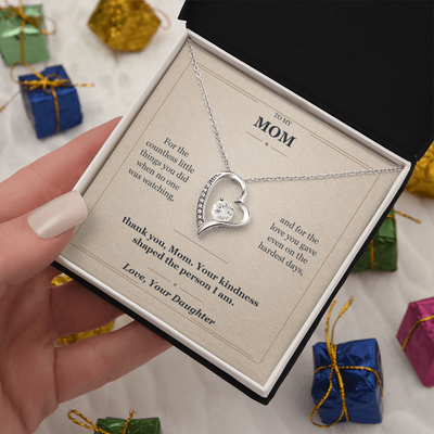 Load image into Gallery viewer, To My Mom Forever Love Necklace from Daughter | Thank You for Everything
