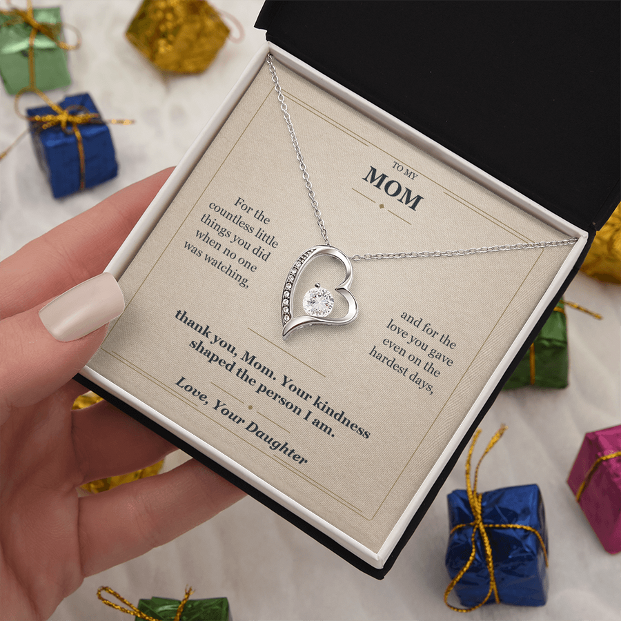 To My Mom Forever Love Necklace from Daughter | Thank You for Everything