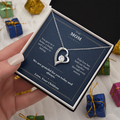 Load image into Gallery viewer, To My Mom Forever Love Necklace from Children | Grateful for You Gift
