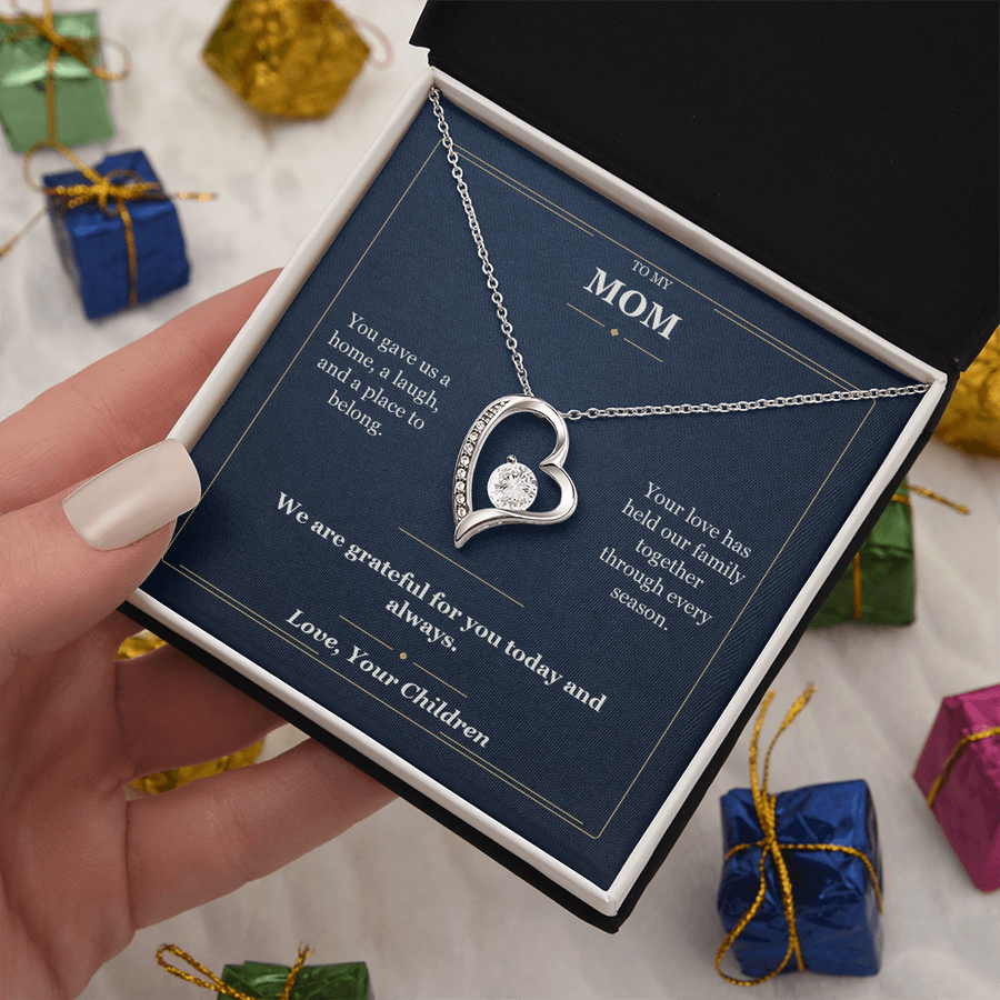 To My Mom Forever Love Necklace from Children | Grateful for You Gift