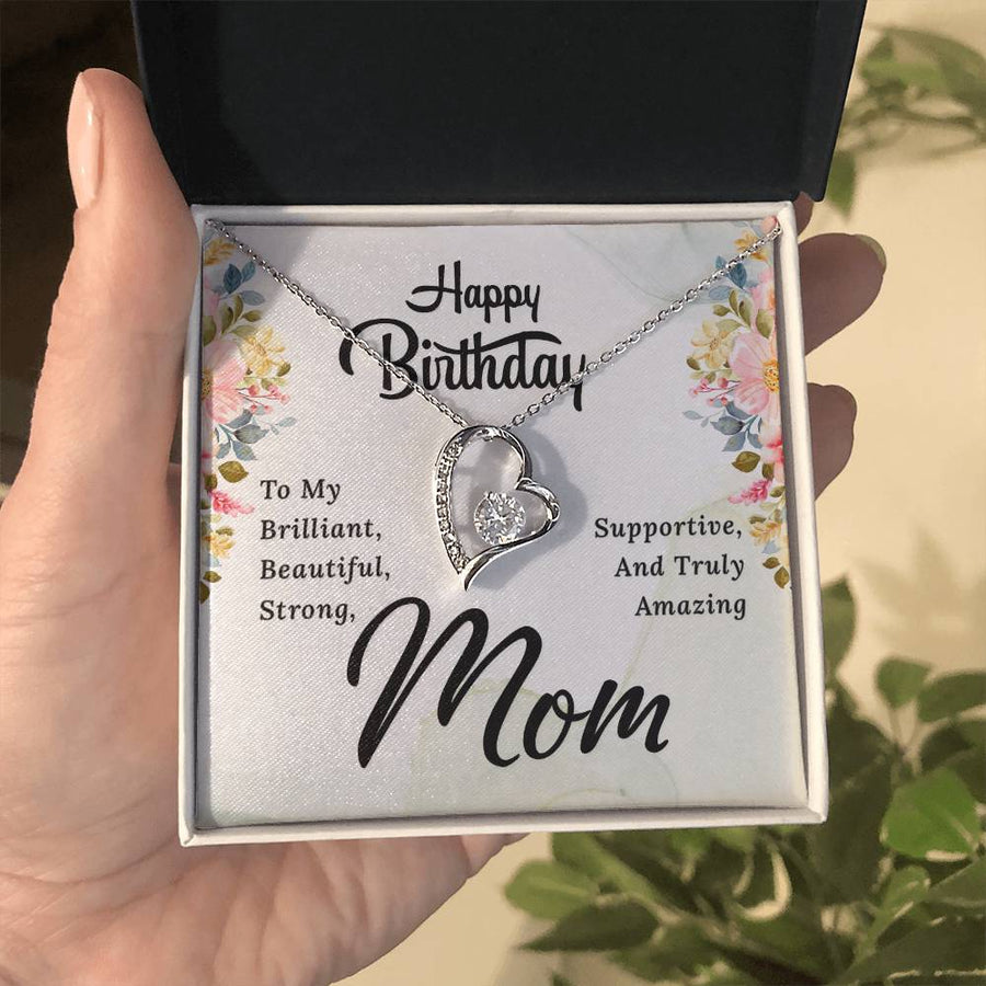 Women Birthday Necklace Mom from Daughter, Women Love Knot Necklace for Mom