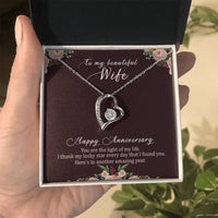 Load image into Gallery viewer, To My Beautiful Wife Necklace from Husband, Happy Anniversary GIfts
