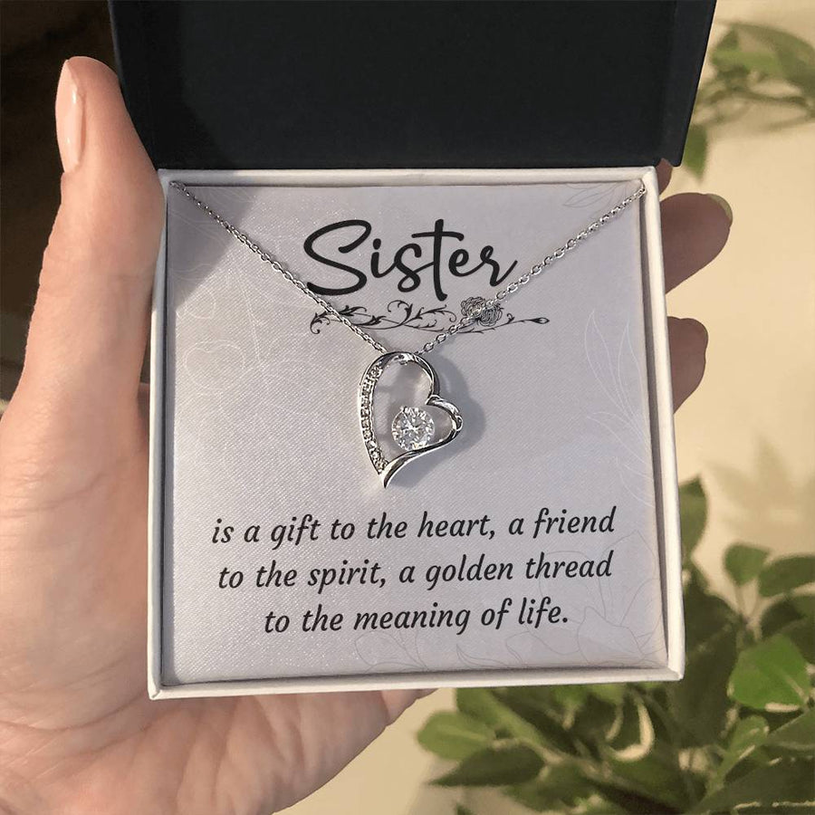 Personalized Gifts for Sister, to My Sister Necklace Gold, Unique Birthday Gifts for Sister