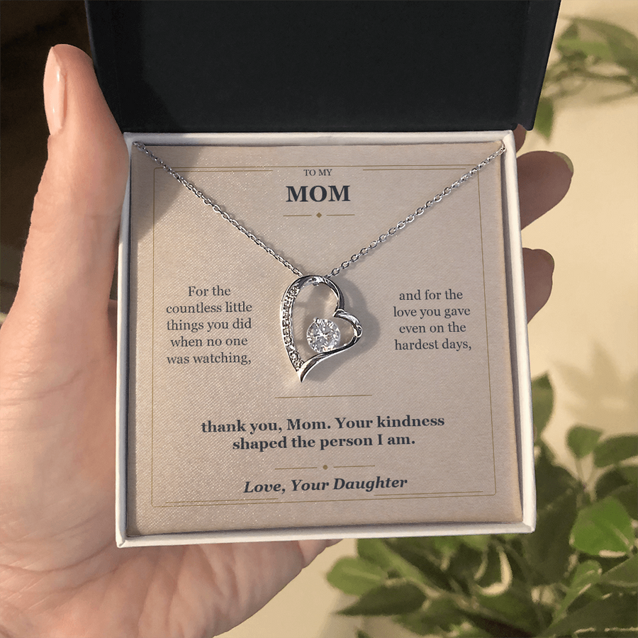 To My Mom Forever Love Necklace from Daughter | Thank You for Everything