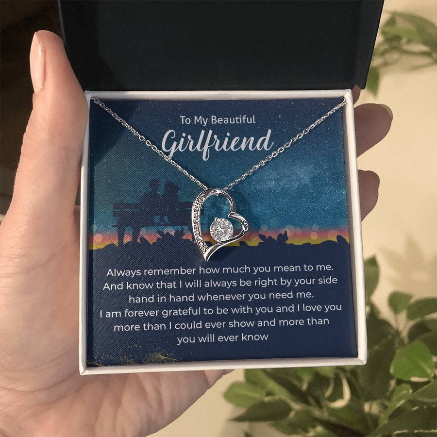 To My Girlfriend Necklace Xmas Gifts, I Love You More Than I Could Show & More Than You Ever Know