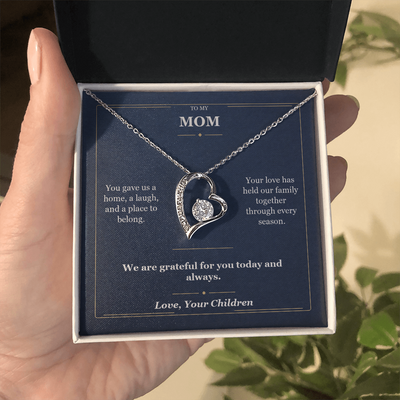 Load image into Gallery viewer, To My Mom Forever Love Necklace from Children | Grateful for You Gift

