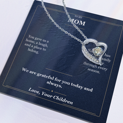Load image into Gallery viewer, To My Mom Forever Love Necklace from Children | Grateful for You Gift
