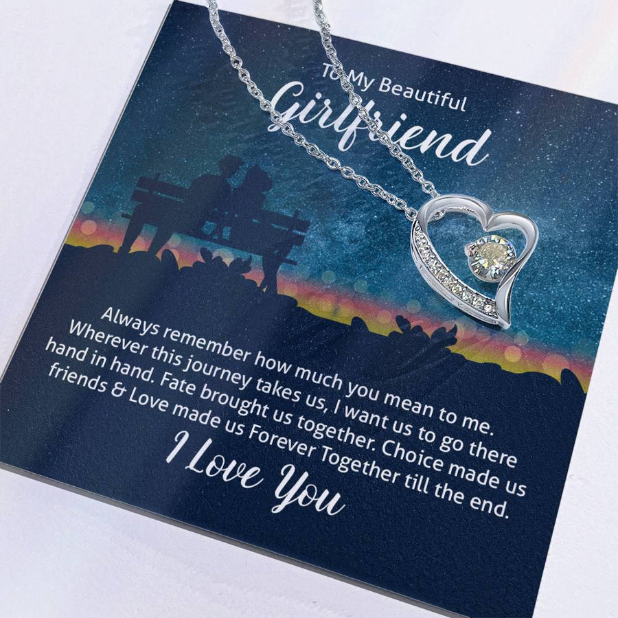 To My Girlfriend Necklace from Boyfriend, Always Remember How Much You Mean to Me