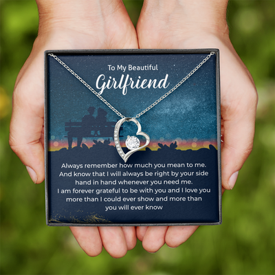 Load image into Gallery viewer, To My Girlfriend Necklace Xmas Gifts, I Love You More Than I Could Show &amp;amp; More Than You Ever Know
