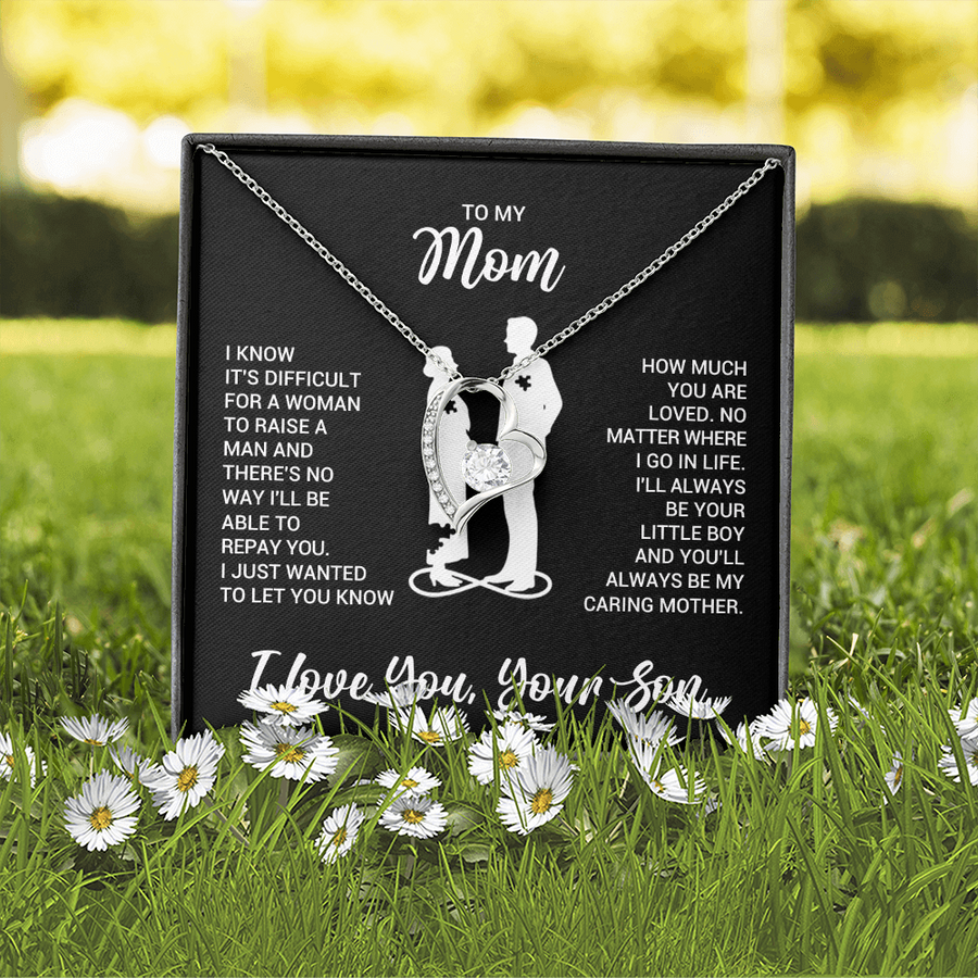 To My Mom Necklace from Son, Necklace for Mother from Son Jewelry Gifts for Mother's Day, Christmas