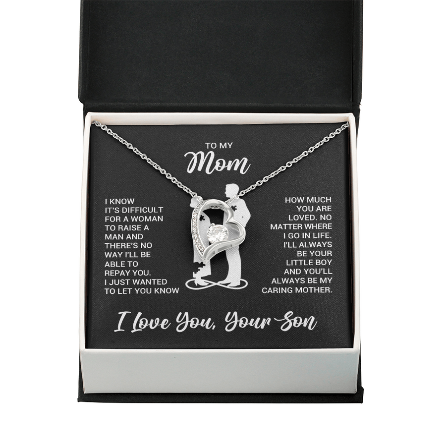 To My Mom Necklace from Son, Necklace for Mother from Son Jewelry Gifts for Mother's Day, Christmas