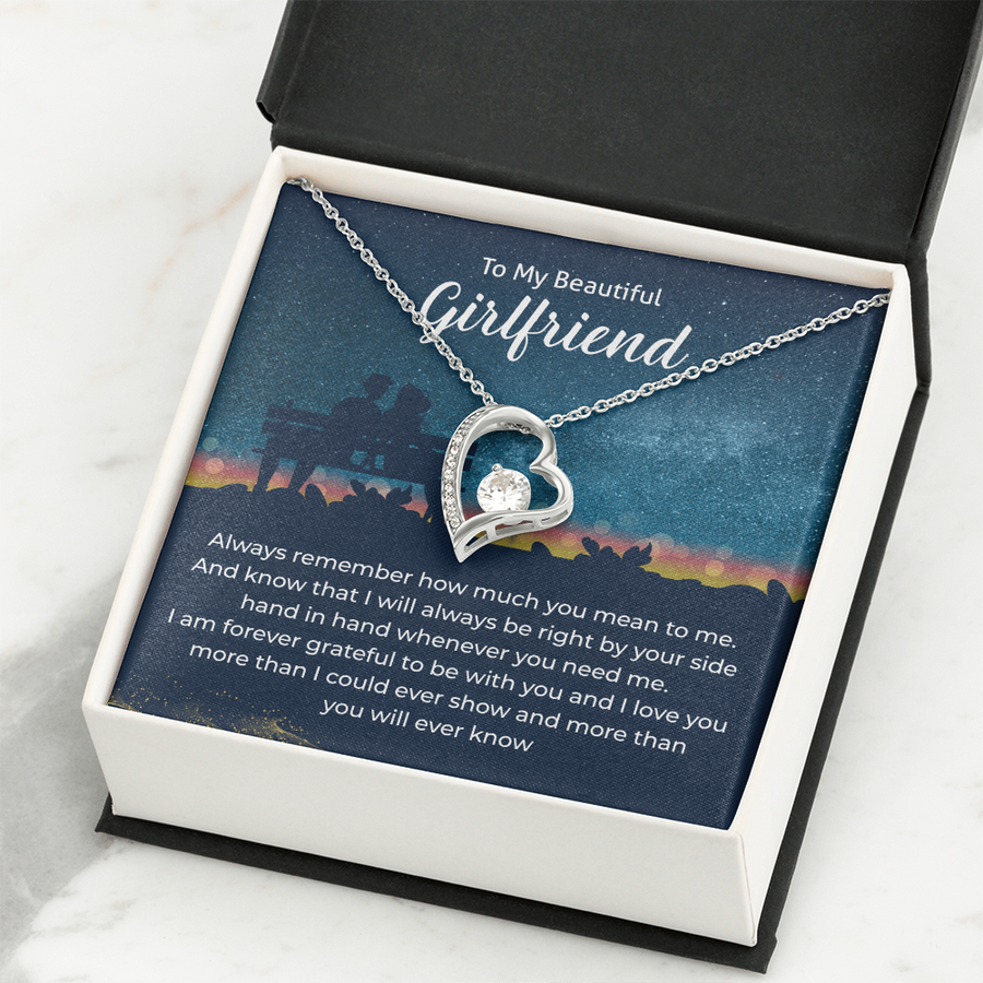 To My Girlfriend Necklace Xmas Gifts, I Love You More Than I Could Show & More Than You Ever Know