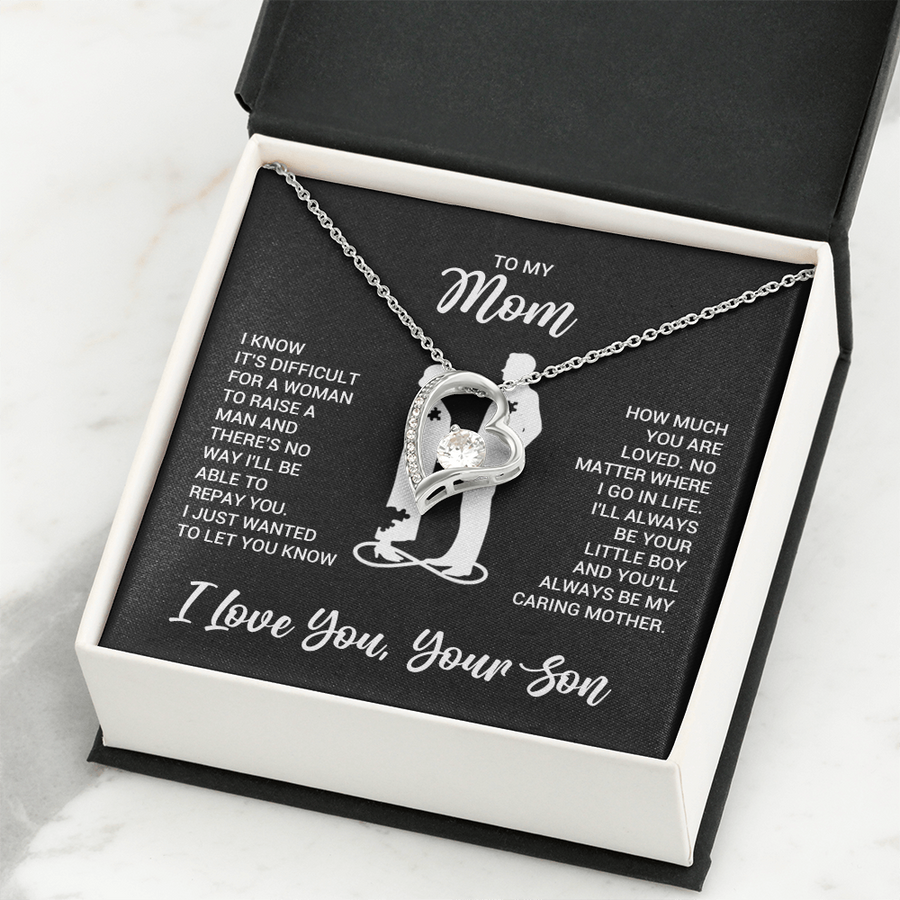 To My Mom Necklace from Son, Necklace for Mother from Son Jewelry Gifts for Mother's Day, Christmas