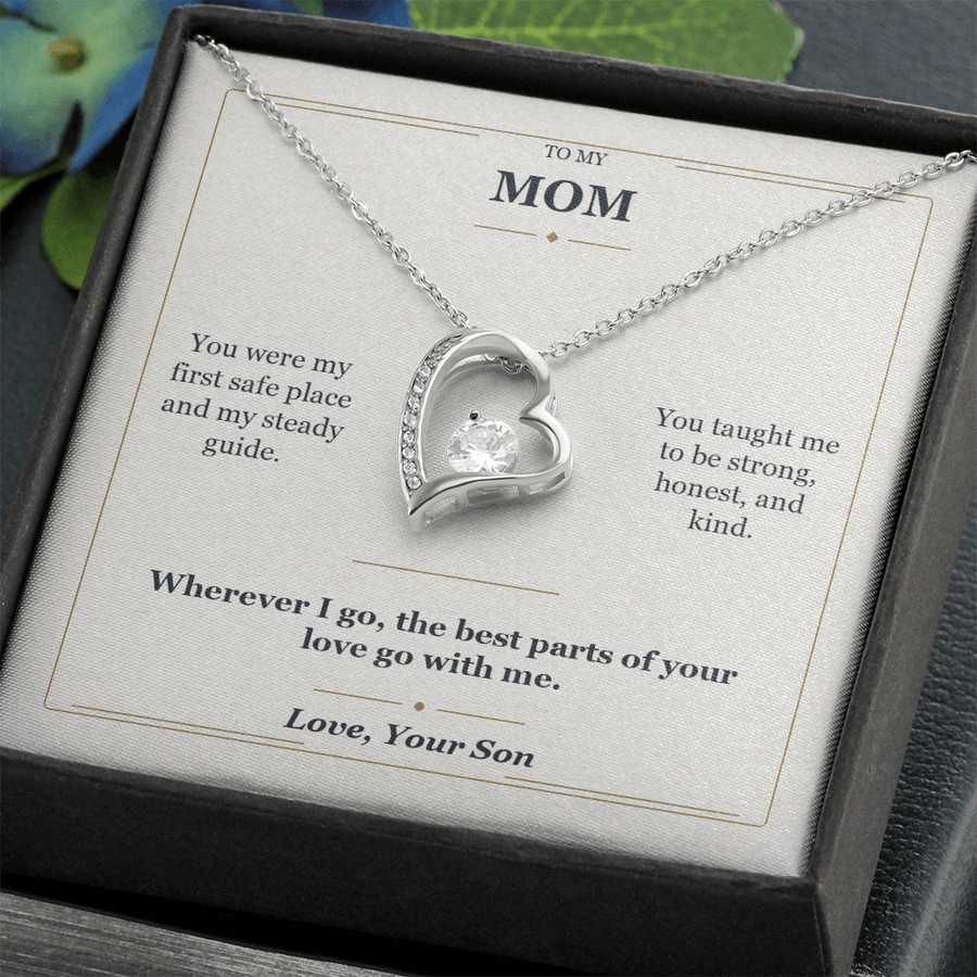 To My Mom Forever Love Necklace from Son | My First Safe Place Gift