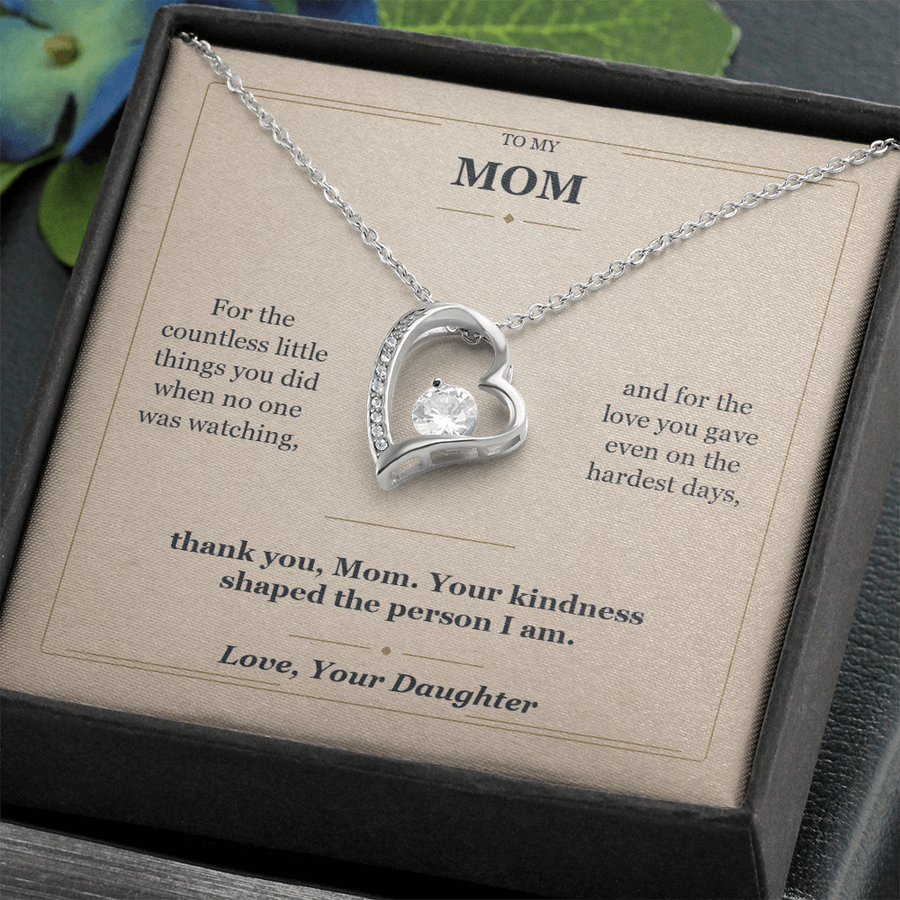 To My Mom Forever Love Necklace from Daughter | Thank You for Everything