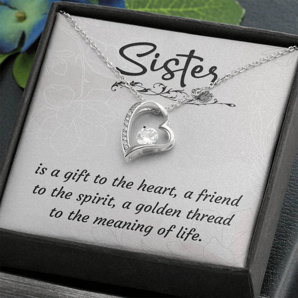 Personalized Gifts for Sister, to My Sister Necklace Gold, Unique Birthday Gifts for Sister
