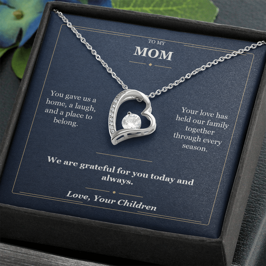 To My Mom Forever Love Necklace from Children | Grateful for You Gift