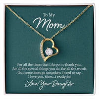Load image into Gallery viewer, To My Mom Necklace from Daughter, For All the Time, I Love You Mom
