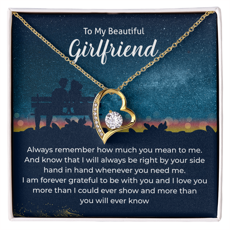 To My Girlfriend Necklace Xmas Gifts, I Love You More Than I Could Show & More Than You Ever Know