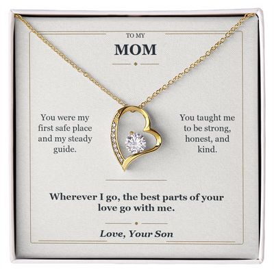 Load image into Gallery viewer, To My Mom Forever Love Necklace from Son | My First Safe Place Gift

